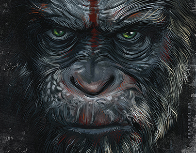 PAINTING Caesar-Dawn of the Planet of the Apes-