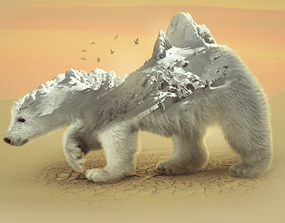Project thumbnail - Double Exposure Polar Bear
