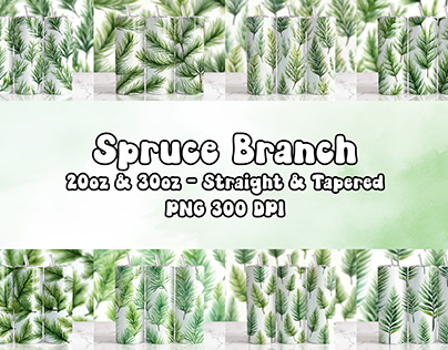 Spruce Branch 20oz & 30oz Tumbler Wrap - Bundle