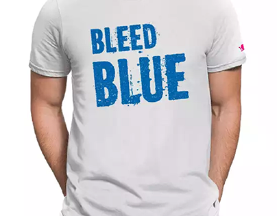 Bleed Blue Graphic Printed Tshirt