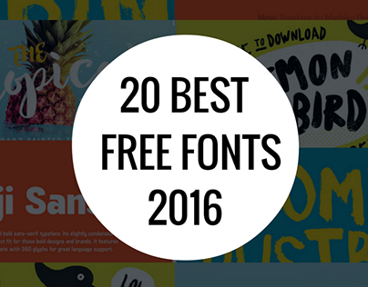 20 Best Free Fonts 2016