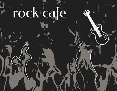 Logo identity for the rock cafe