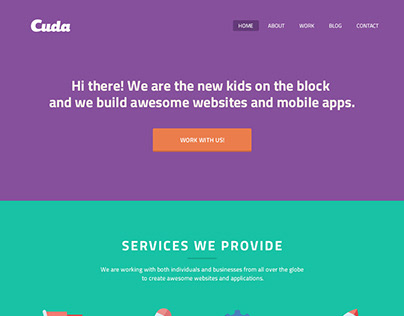 Cuda Website Designed by Photoshop