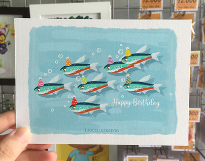 Postcard - FISH's BIRTHDAY