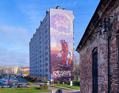 We don’t have a planet B mural in Kielce