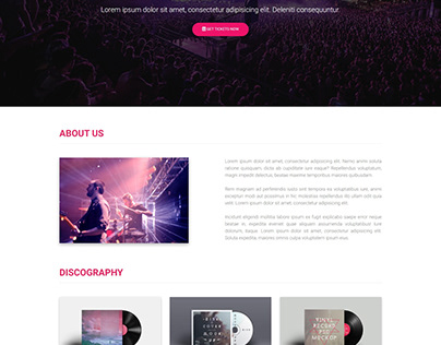 Music Band Website UI Design
