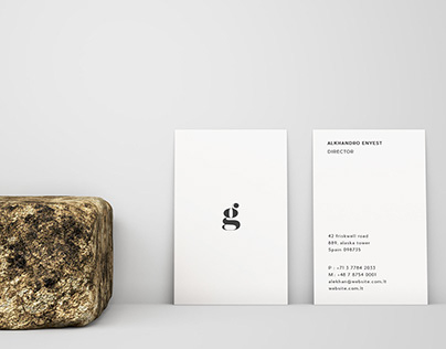 Front and Back Vertical Business Card Mockup