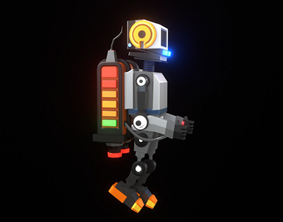 a 3D robot character I did for a game