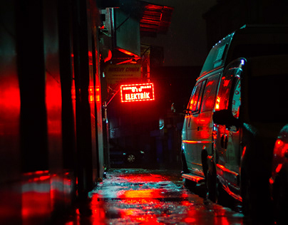 Neon Sign in the rain
