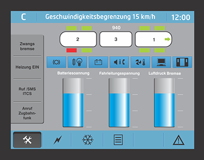 Cableway simple panel interface design
