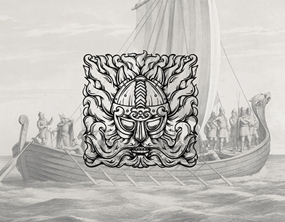 Illustrated logo - Viking