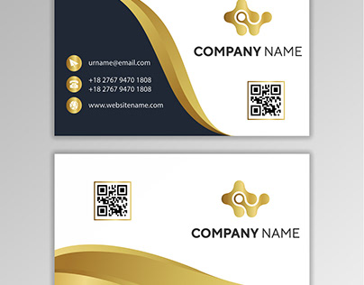 golden business card