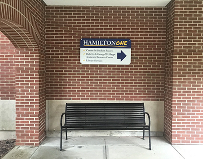 Franklin College Hamilton One Library Sign Package