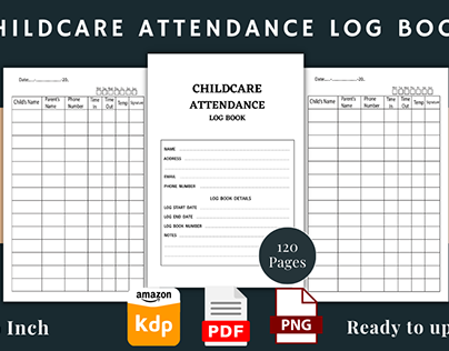 Childcare Attendance Log Book