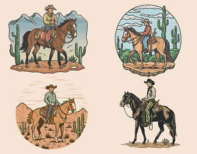 vintage horse cowboy western t shirt design