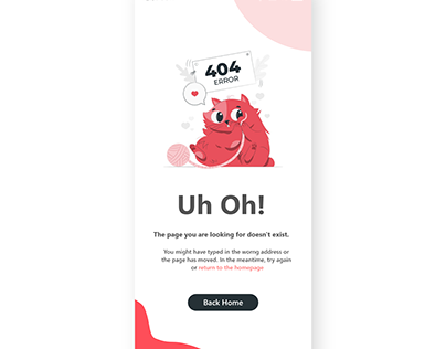 Error 404 UI Design
