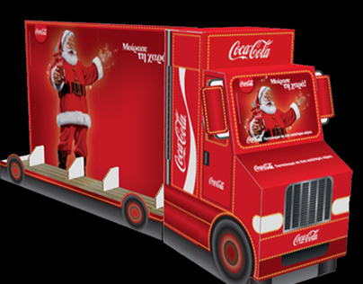 P.O.P. christmas Coca-Cola truck for super markets