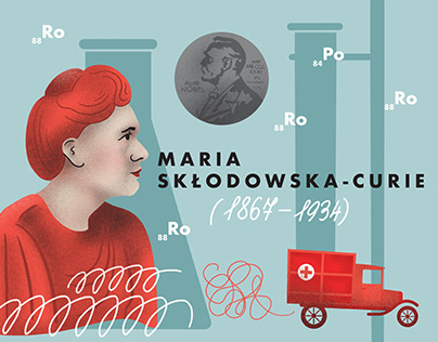 Collage animation about Maria Skłodowska-Curie