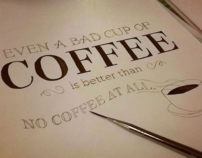 Hand-Lettered Coffee Sign