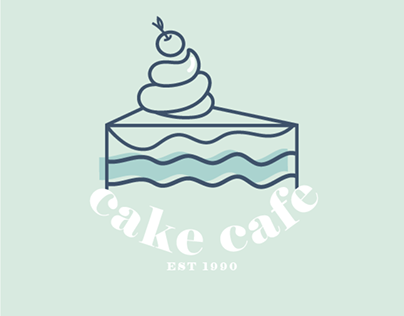 Cake cafe logo design