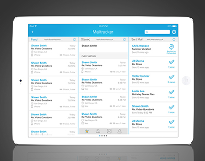 Mailtracker App – iPad UI
