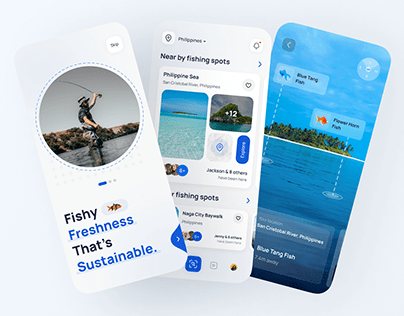 Fishing Spots Mobile App UI