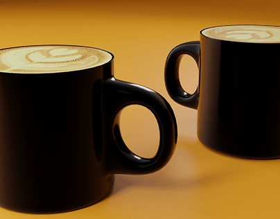 3D Coffee Render