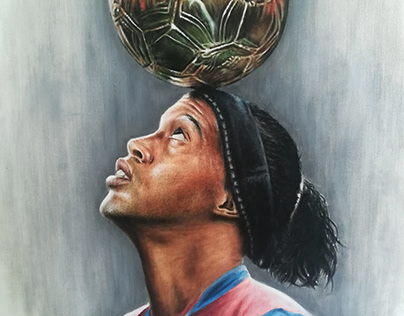 Ronaldinho - Oil on Canvas