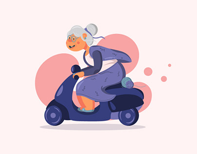 Cute riding Granny