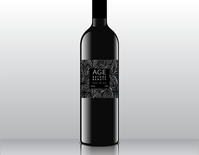Wine label Age before beauty