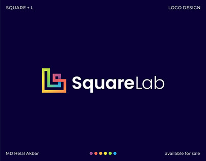 Logo Design, Square Logo, Letter L Logo