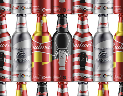Budweiser/LaLiga Metalic Bottle Designs