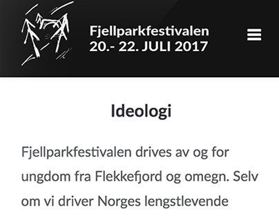 Fjellparkfestivalen - Webdesign