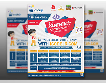 Summer Coding Camp Flyer Design.