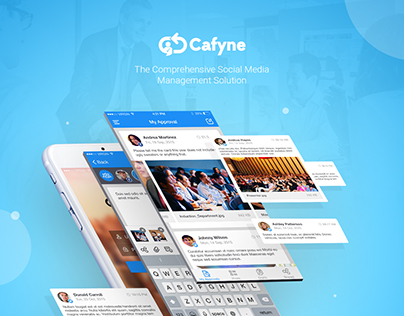 Cafyne Mobile App Design (Social Media Management)