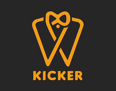 The kicker fashion brand logo design identity