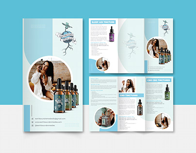 CBD Oil Supplement Tri-fold Brochure Design