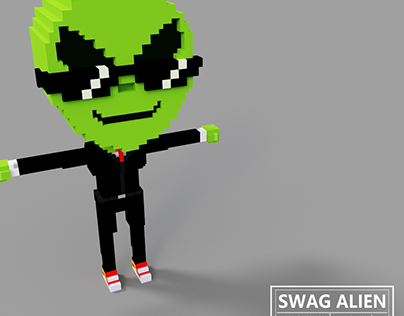 Swag Alien (Voxel Art -Sandbox)