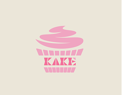 Kake Cupcake Shop Concept Logo Design
