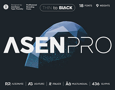 Asen Pro - Professional Branding Fonts