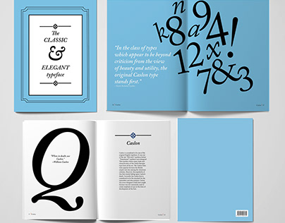 Booklet on Caslon Typeface