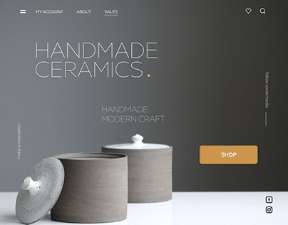 Landing page Ceramic store