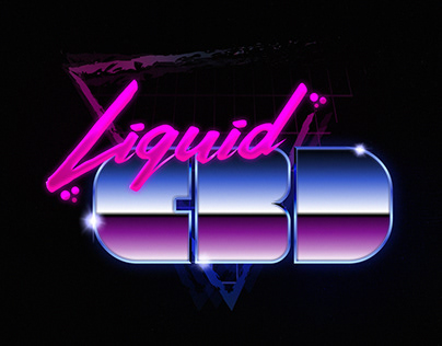 Liquid CBD - 80s Logo