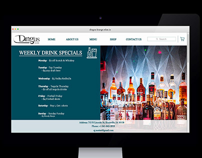 Dingus Lounge Website Design