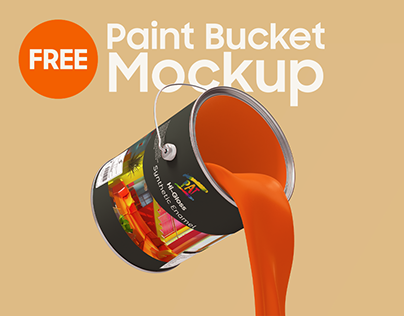 Free Paint Bucket Mockup