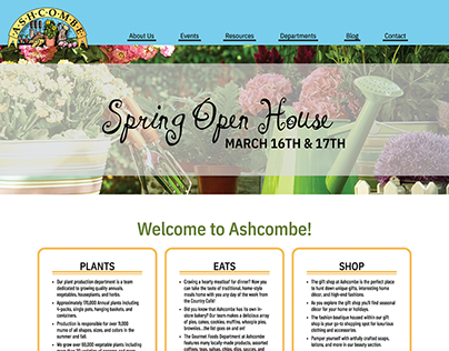 Ashcombe Website Redesign
