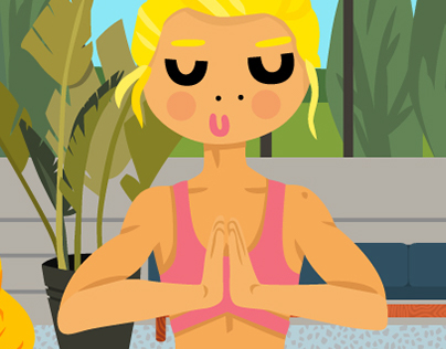 Morning Yoga Illustration