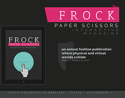 Frock Paper Scissors - Interactive Magazine Concept