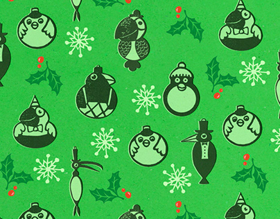 Christmas tree baubles pattern