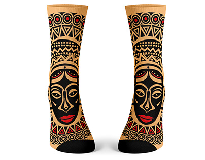 African mask socks